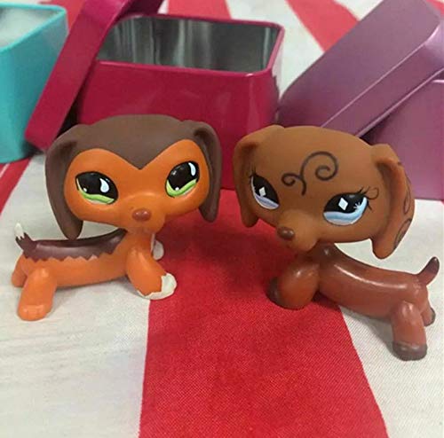 Pet Shop 2pcs/Lot Littlest LPS Toy Brown Dachshund Dog Puppy Pet Shop 2pcs/Lot Littlest LPS Toy Brown Dachshund Dog Puppy