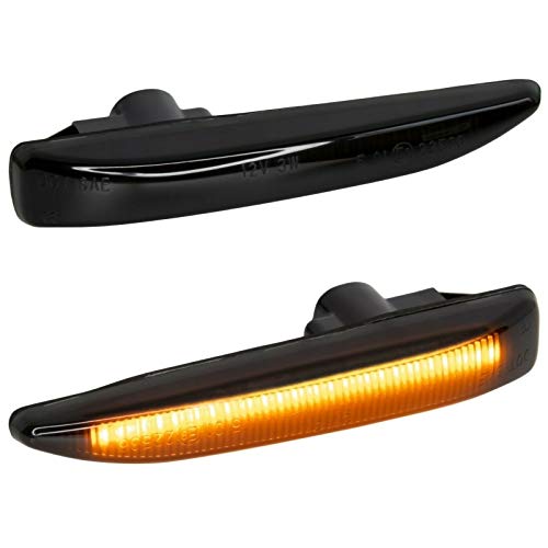 phil trade Intermitente Lateral LED Color Negro, Compatible con Serie 7 E65 E66, años 2001-2008 [7138-1]