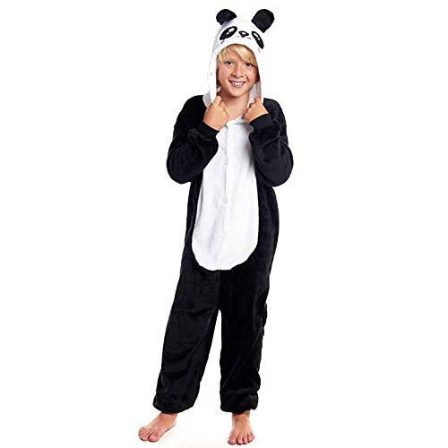 Pijamas Enteros de Animales Niñas y Niños Unisex【Tallas Infantiles 3 a 12 años】 Disfraz Oso Panda Mono Enterizo Carnaval Fiestas【Talla 7-9 años】