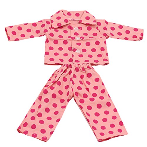 Pijamas Ropa Vestido Juguete para 18 Pulgadas Muñeca American Girl Rosa