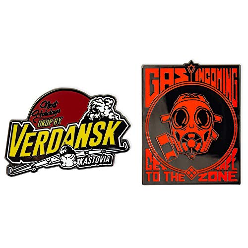 Pin Kings Official Call of Duty Warzone Verdansk Collectible Metal Enamel Pin Badges - Set of Two Enamel Pins on a Backing Card - Official Merchandise