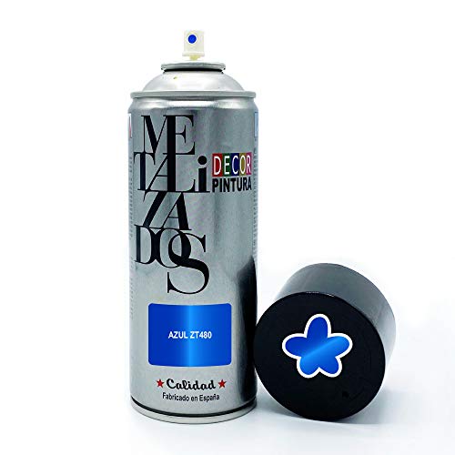 Pintura Spray METALIZADA Azul 400ml imprimacion para madera, metal, ceramica, plasticos / Pinta Radiadores, bicicleta, coche, plasticos, microondas, graffiti