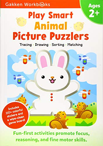 Play Smart Animal Picture Puzzlers Age 2+, Volume 10: At-Home Activity Workbook (Gakken Workbooks)