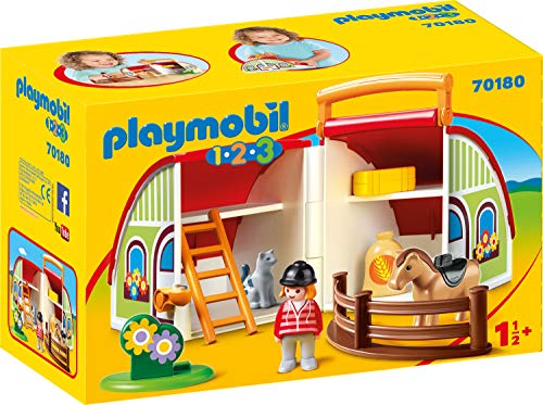 PLAYMOBIL - 1.2.3 Granja maletín Set Juguetes, Multicolor, 70180 PLAYMOBIL - 1.2.3 Granja maletín Set Juguetes, Multicolor, 70180