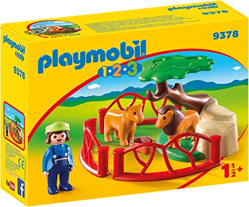 PLAYMOBIL- 1.2.3 Recinto Leones Juguete, Multicolor (geobra Brandstätter 9378)