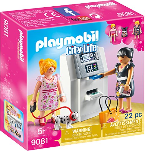 Playmobil Centro Comercial- Cajero Automático Playset de Figuras de Juguete, Multicolor, 4,1 x 14,2 x 14,2 cm (Playmobil 9081)