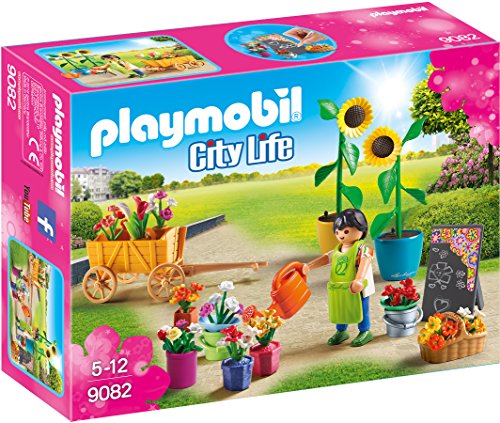 Playmobil Centro Comercial- Tienda de Flores Playset de Figuras de Juguete, 7,6 x 18,6 x 25,2 cm (Playmobil 9082)
