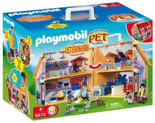 PLAYMOBIL - Clínica Veterinaria, Forma de maletín, Set de Juego (5870) PLAYMOBIL - Clínica Veterinaria, Forma de maletín, Set de Juego (5870)