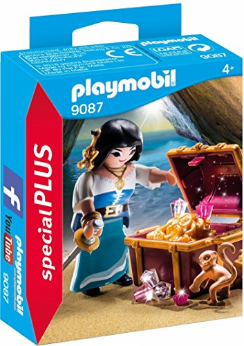 PLAYMOBIL Especiales Plus- Pirata con Tesoro, única (9087)