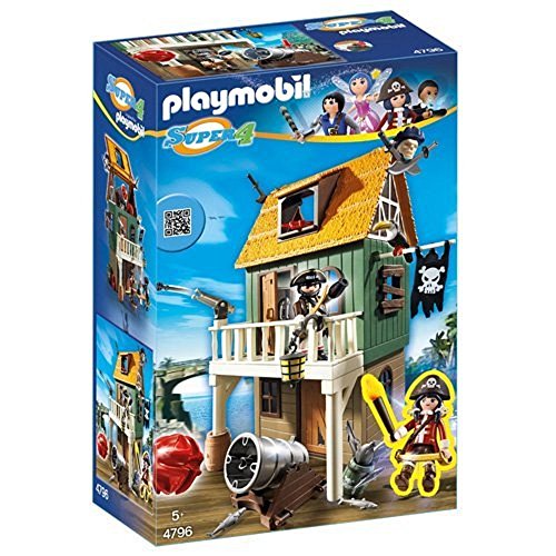 PLAYMOBIL - Fuerte de Pirata camuflado con Ruby, playset (4796)