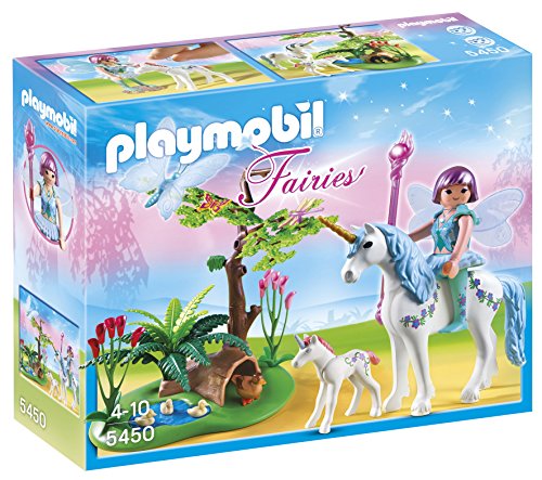 PLAYMOBIL Hadas - Hada Aquarella en la Pradera del Unicornio, Playsets de Figuras de Juguete, Multicolor, 25 x 7,5 x 20 cm, (5450)