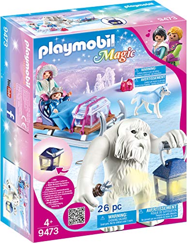 PLAYMOBIL Magic Trol de Nieve con Trineo con Efecto de Luz, A partir de 4 años (9473)