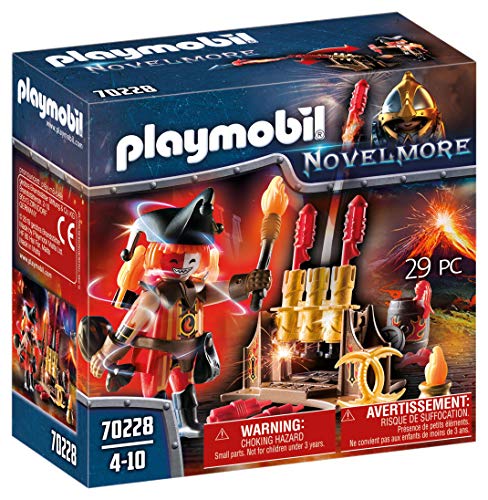 PLAYMOBIL-Novelmore Maestro de Fuego Bandidos Burnham Para niños de 5 a 10 años de edad, color carbón, talla única (70228)