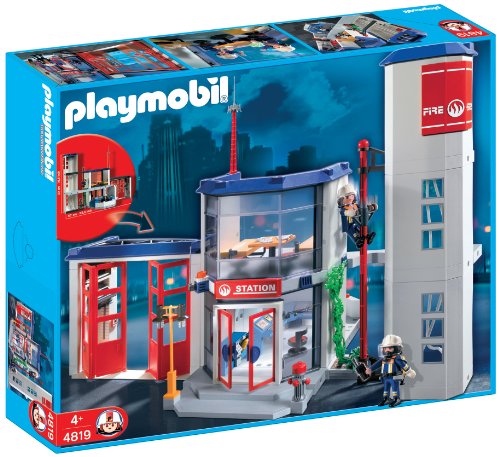 PLAYMOBIL - Parque de Bomberos, Set de Juego (4819)