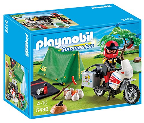 PLAYMOBIL Vacaciones - Motorista con Tienda de campaña (5438)