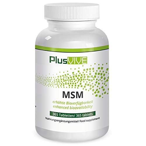 Plusvive - 365 cápsulas de MSM con matriz de biodisponibilidad (1000 mg)