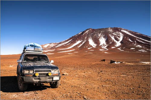 Posterlounge Cuadro de metacrilato 90 x 60 cm: Land Rover Safari in Peru de Editors Choice