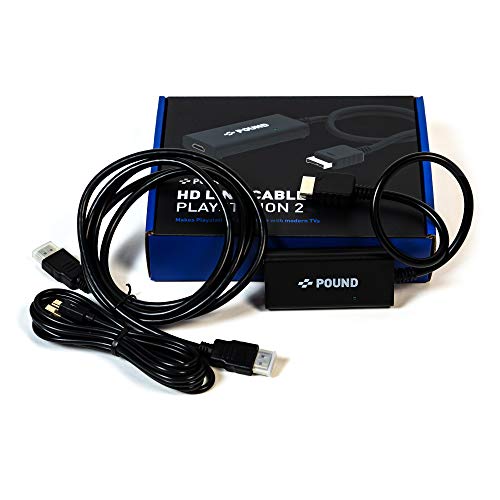 POUND Cable Link HD para Playstation 2 – Compatible con Playstation 1 y Playstation 2 – Cable HDMI con Pantalla RGB, Resolución 720p – Incluye Cable Micro USB de alimentación POUND Cable Link HD para Playstation 2 – Compatible con Playstation 1 y Playstation 2 – Cable HDMI con Pantalla RGB, Resolución 720p – Incluye Cable Micro USB de alimentación