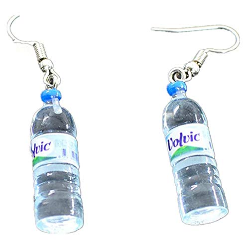 PPX 1 Par Pendientes Largos, Botella de agua bohemia colgante pendientes de agua joyería de resina Pendientes Mujer Charm (azul)