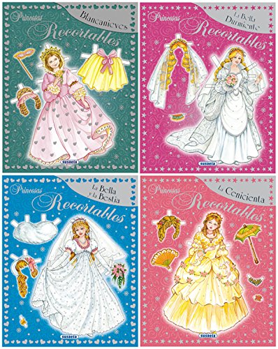 Princesas Recortables - Pack de 4 títulos diferentes
