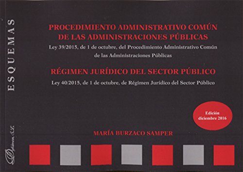 Procedimiento Administrativo Común de las Administraciones Públicas. Régimen jurídico del sector público. Esquemas.