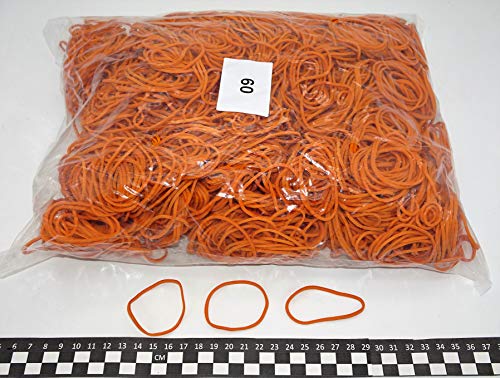 Progom – gomas elásticas – 60(ø38)mm x 1.7 mm – Naranja – Bolsa de 1 kg