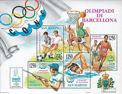 Prophila Collection San Marino Bloque 15 (Completa.edición.) 1992 olímpicos Juegos 92 (Sellos para los coleccionistas) Juegos Olímpicos
