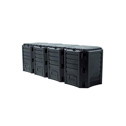 Prosperplast Compostador 1600 L Compogreen Module de plástico en Color Negro, 82,6 (Alto) x 261 (Ancho) x 71,9 (Profundo) cms Prosperplast Compostador 1600 L Compogreen Module de plástico en Color Negro, 82,6 (Alto) x 261 (Ancho) x 71,9 (Profundo) cms