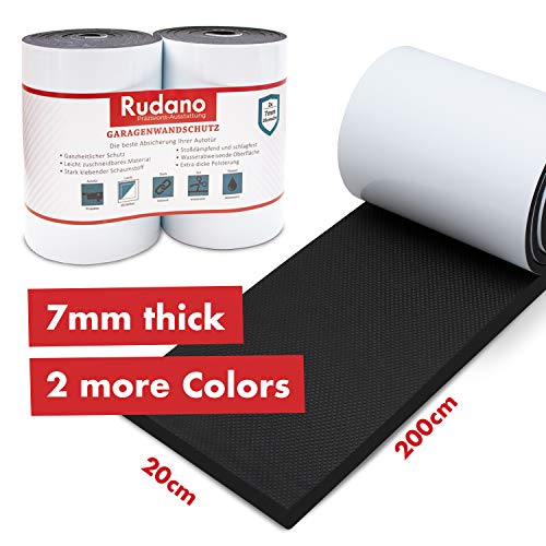 Protección de pared Rudano - Espuma autoadhesiva para garajes Protección de la pared - La protección de la puerta protege su coche de arañazos, abolladuras y rasguños Protección de pared Rudano - Espuma autoadhesiva para garajes Protección de la pared - La protección de la puerta protege su coche de arañazos, abolladuras y rasguños