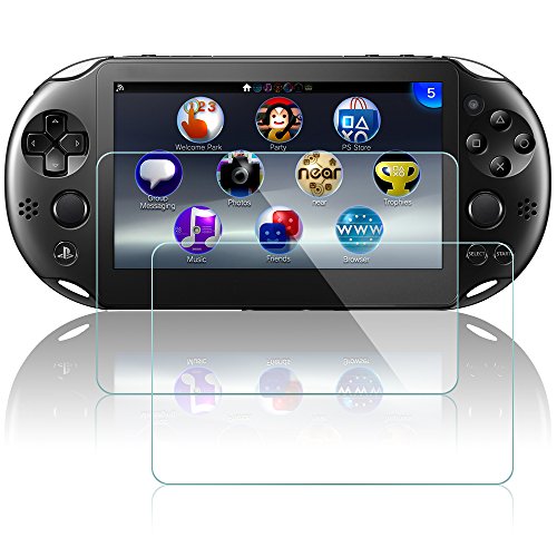 Protectores de Pantalla para Sony PlayStation Vita 2000, AFUNTA 2 Paquetes Vidrio Templado Película Anti - arañazos Escudo de Alta Definición para PS Vita PSV 2000