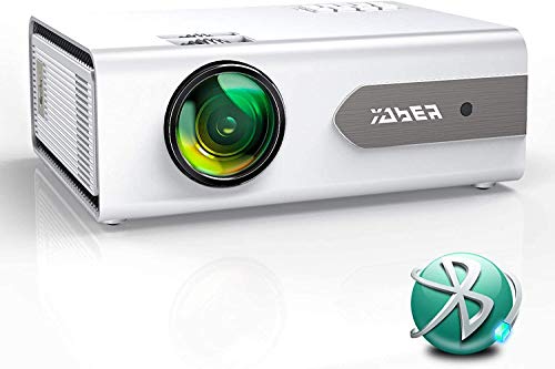 Proyector,YABER V3 5800 Bluetooth Mini Proyector Portátil Soporta Full HD 1080P, Video Proyector 720P Cine en Casa 80000 Horas, Función Zoom, para iOS/Android/TV Stick/PS4 Altavoz/Auricular Bluetooth