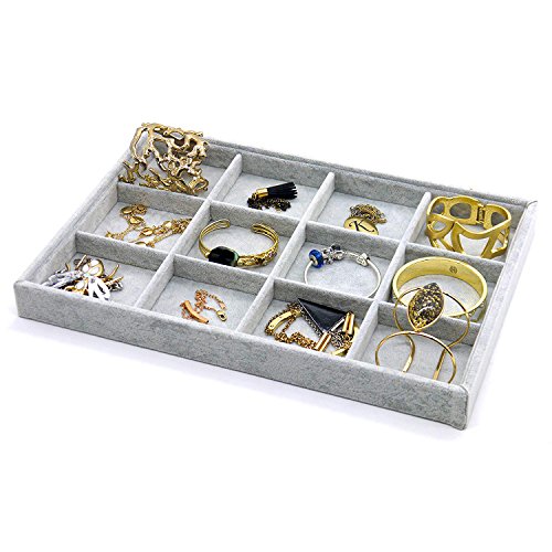 PuTwo Bandejas para Joyas 12 Secciones Caja de Regalo Organizador Display Box Regalos de cumpleaños para Ella PuTwo Bandejas para Joyas 12 Secciones Caja de Regalo Organizador Display Box Regalos de cumpleaños para Ella