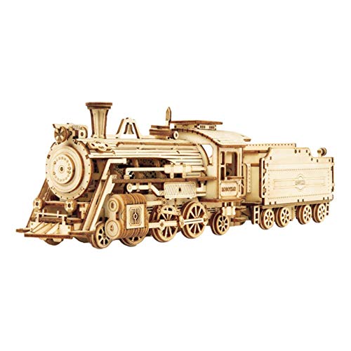 Puzzle de madera de madera de Thorityau, Racing 3D Coche Train de vapor Modelos Miniatura Modelos Decoración del hogar DIY Montaje en barco Edificio Mano Craft Juego Juguete para niños adulto DSB