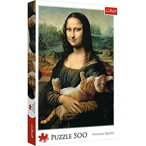 Puzzle Mona Lisa con gato Mruczek 500 piezas Premium Quality (37294)
