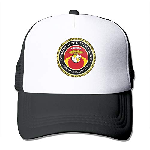 Qifejko Us Space Force Marine Corps Sombrero de malla gris de algodón teñido bajo perfil para papá