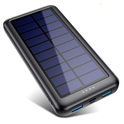 QTshine Cargador Solar con Entradas Tipo C & Mirco USB, Batería Externa Solar 26800mAh Power Bank Solar Carga Rápida con 2 Salidas USB para iPhone Android iPad Cámara, Actividades Al Aire Libre QTshine Cargador Solar con Entradas Tipo C & Mirco USB, Batería Externa Solar 26800mAh Power Bank Solar Carga Rápida con 2 Salidas USB para iPhone Android iPad Cámara, Actividades Al Aire Libre