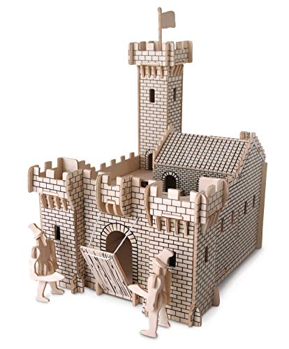 Quay- Knight Castle Woodcraft Construction Kit FSC construcción, Color marrón (P314) Quay- Knight Castle Woodcraft Construction Kit FSC construcción, Color marrón (P314)