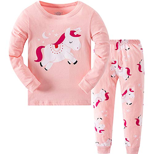 Qzrnly - Pijama para niña, de Manga Larga, de Invierno, 2 Piezas, 9-10 años