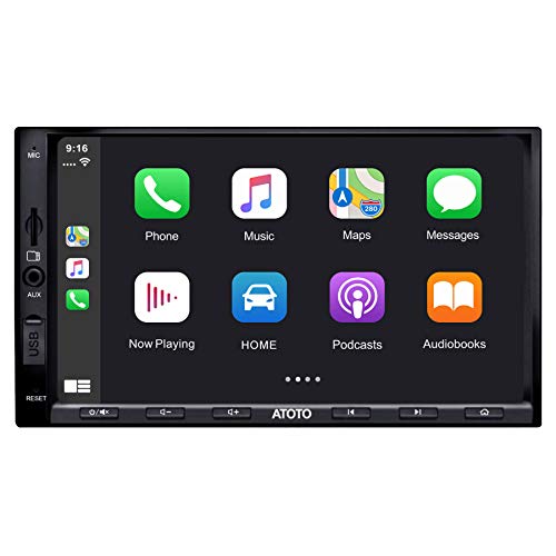 Radio de Coche de 2 DIN ATOTO - SA102 Starter (YS102SL) CarPlay y Android Auto, Enlace de duplicación de teléfono, Bluetooth, Radio, Video y Audio USB