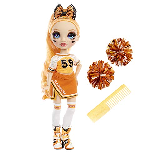 Rainbow High Cheer Poppy Rowan – Orange Fashion with Pom Poms, Cheerleader Doll, Toys for Kids 6-12 Years Old, Color (L.O.L. Surprise 572046)