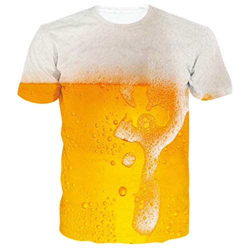 RAISEVERN Womens/Teenager Orange Juice T Shirts Summer Funny Print Beer Active Casual Camiseta Tops tee