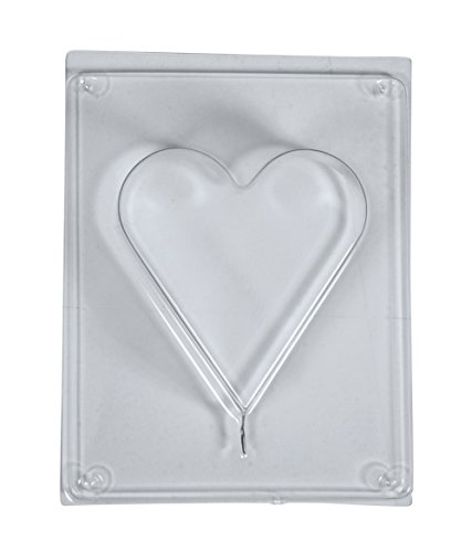 Rayher Fundición para: Corazón, 8.5 x 9.2 cm, Profundidad 3 cm, plástico, Transparente, 20 x 13 x 3.5 cm, 4 Unidades de Medida