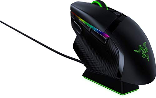 Razer Basilisk Ultimate Ratón Inalámbrico para Juegos, 11 Botones Programables Tecnología Hyperspeed, Enfoque Óptico + Sensor, Interruptor Mouse Óptico, Iluminación Croma RGB con Estación de Carga Razer Basilisk Ultimate Ratón Inalámbrico para Juegos, 11 Botones Programables Tecnología Hyperspeed, Enfoque Óptico + Sensor, Interruptor Mouse Óptico, Iluminación Croma RGB con Estación de Carga