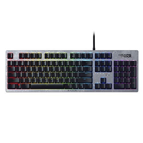 Razer Huntsman Gears of War 5 Edition - Teclado con teclas opto-mecánicas actuación óptica, barra estabilizadora de teclas, Synapse 3 - US Layout - Plateado Razer Huntsman Gears of War 5 Edition - Teclado con teclas opto-mecánicas actuación óptica, barra estabilizadora de teclas, Synapse 3 - US Layout - Plateado
