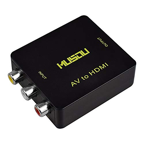 RCA a HDMI,Musou 3RCA Compuestas AV a HDMI Video Audio Convertidor de carga USB Soporte 720p/1080p para PS4 PS3 PC Xbox TV STB VHS. RCA a HDMI,Musou 3RCA Compuestas AV a HDMI Video Audio Convertidor de carga USB Soporte 720p/1080p para PS4 PS3 PC Xbox TV STB VHS.