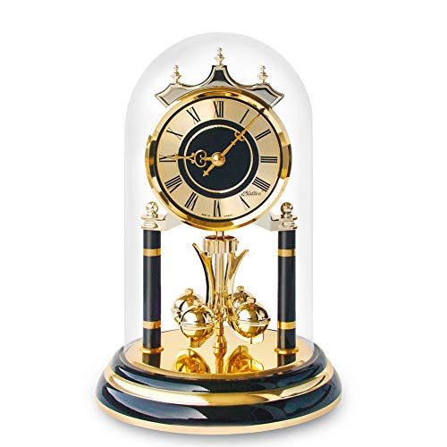 Reloj de cuarzo SELVA Haller, aspecto elegante en blanco y negro, fabricado en Alemania, hecho a mano, con tapa de cristal (15 x 23 cm de altura)