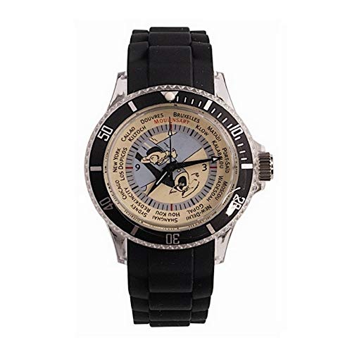 Reloj de pulsera con correa en silicona Tintín de viaje 82412 (2012)