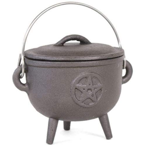 Reparto de las brujas Hierro Pentagram Caldero de Halloween Pot Hechizo Wicca Pagan 12cm Reparto de las brujas Hierro Pentagram Caldero de Halloween Pot Hechizo Wicca Pagan 12cm