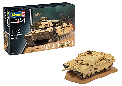 Revell Maqueta de Tanque, Challenger I, Kit Modelo, Escala 1:76 (03308) Revell Maqueta de Tanque, Challenger I, Kit Modelo, Escala 1:76 (03308)