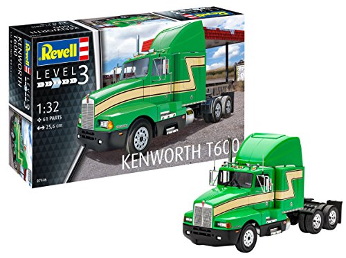 Revell Maqueta Kenworth T600, Kit Modello, Escala 1:32 (07446), Multicolor, 25,6 cm de Largo